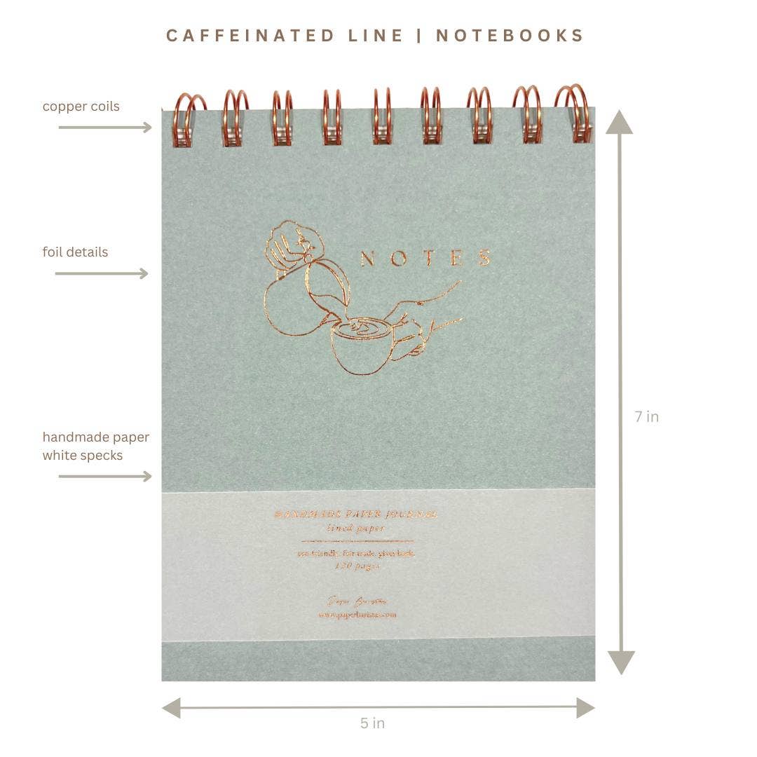 Journal Notebook Notepad | Grey Recycled Handmade Paper