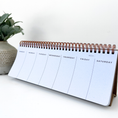 Load image into Gallery viewer, Keyboard Desk Planner | Coffee Paper Weekly Undated Calendar
